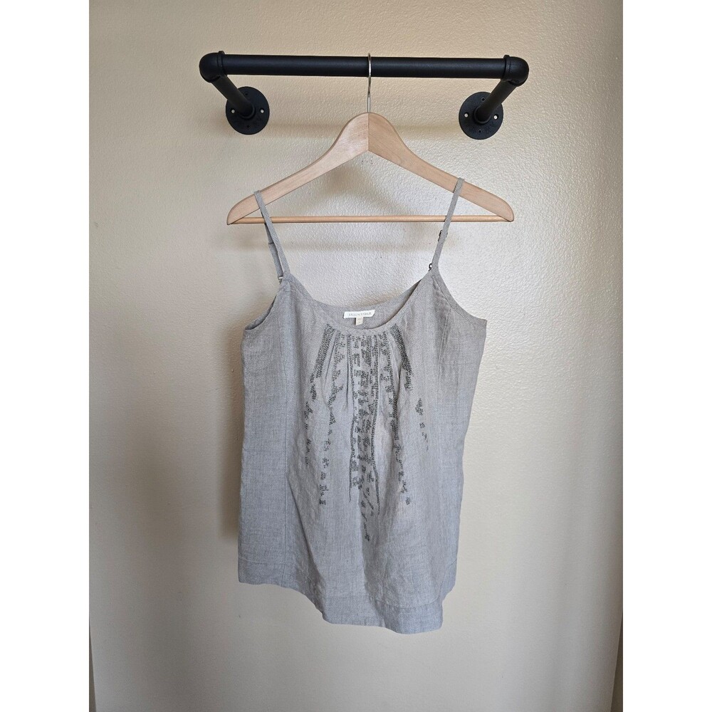 Eileen Fisher‎ organic linen strapped tank women's size small